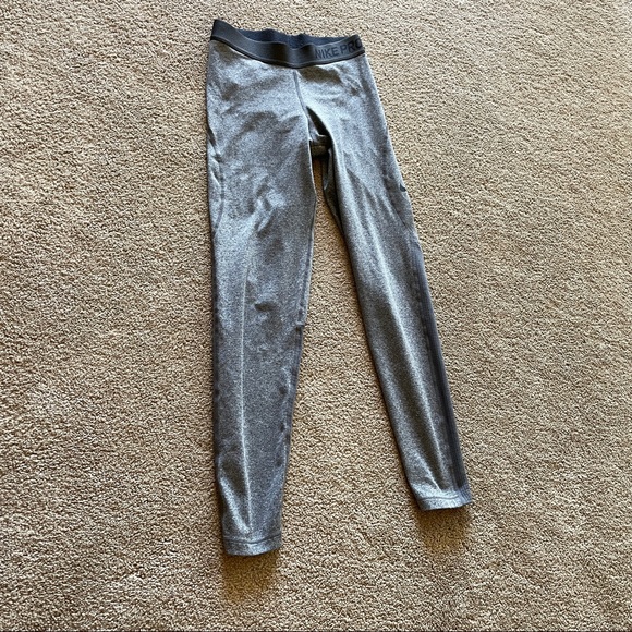 Nike Pants - Nike Pro Womens Dri Fit Leggings Size Small Gray